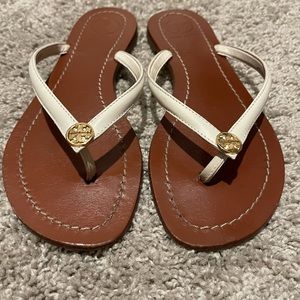 Leather TB Flip flops